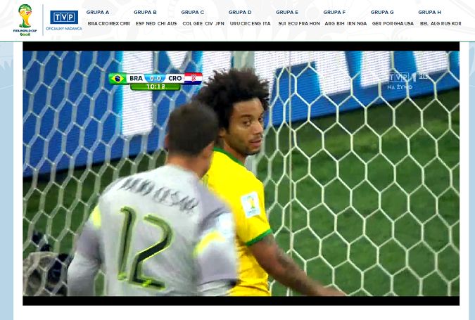 Mundial w Sieci: oglądałem pierwszy mecz mistrzostw świata na stronach TVP i... nie zobaczyłem pierwszej bramki 2