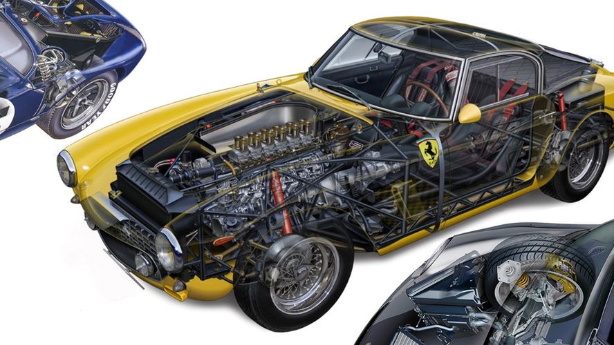 Samochody sportowe nago, czyli ryciny aut z odsłoniętymi podzespołami [galeria] 1