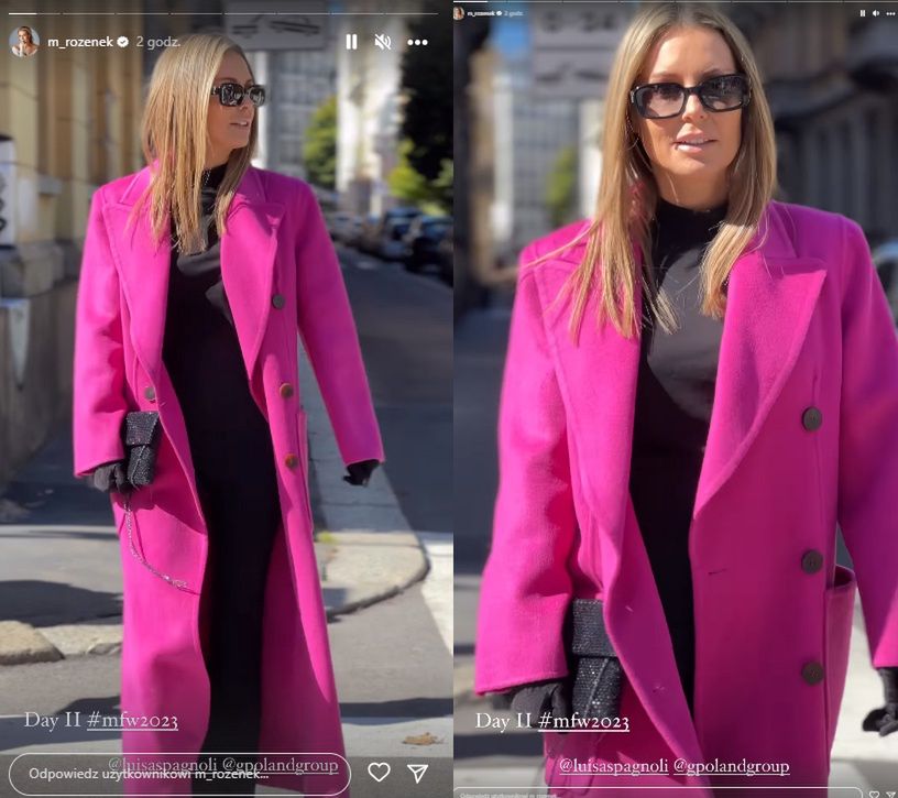 Małgorzata Rozenek Fashion Weeku w Mediolanie