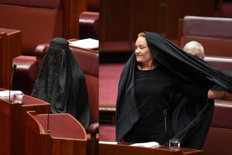 Australijska polityk pojawiła się w Senacie UBRANA W BURKĘ. "Cieszę się, że MOGĘ TO ZDJĄĆ! NIE MA MIEJSCA na to w parlamencie!"