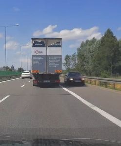 Drogą ekspresową S7 pod prąd. Policja publikuje nagranie