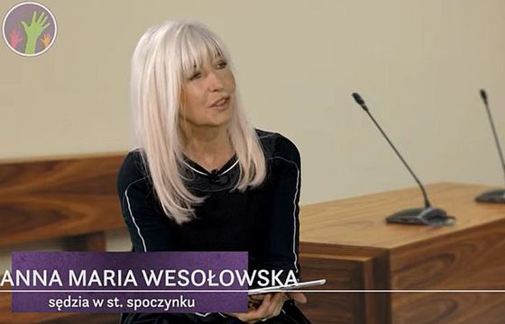 Anna Maria Wesołowska prowadzi program na kanale Stowarzyszenia Sędziów Polskich Iustitia