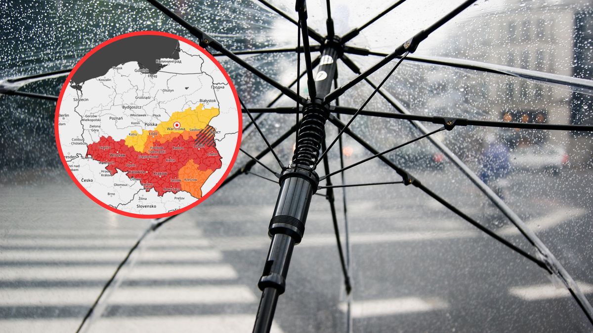 IMGW ostrzega przed ulewnymi deszczami. Najbardziej zagrożone są południowe województwa Polski 