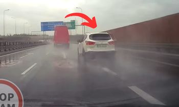 Chwile grozy na S5. Kamera wszystko nagrała