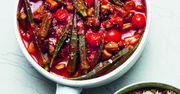 Okra z ryżem i makaronem vermicelli