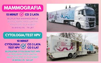 Cytomammobus wraca do Ostrowca. Bezpłatna mammografia, cytologia i test HPV