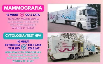 Cytomammobus wraca do Ostrowca. Bezpłatna mammografia, cytologia i test HPV