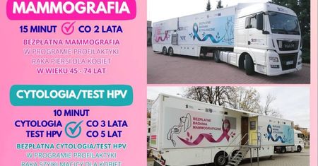 Cytomammobus wraca do Ostrowca. Bezpłatna mammografia, cytologia i test HPV