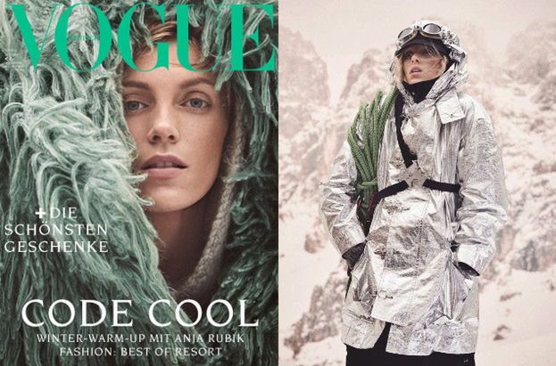 Anja Rubik walczy z hipotermią na łamach niemieckiego "Vogue'a"