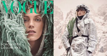 Anja Rubik walczy z hipotermią na łamach niemieckiego "Vogue'a"