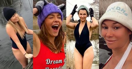 Edyta Herbuś, Sonia Bohosiewicz, Anna Popek - gwiazdy kochają MORSOWANIE! "Zamarzła mi D*PKA" (ZDJĘCIA)