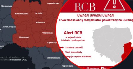 Dwa województwa. Alert RCB ze względu na ataki w Ukrainie