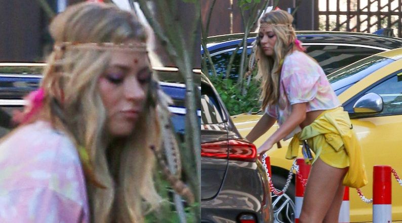 Marcelina Zawadzka z piórkami we włosach DŹWIGA SIATY wraz z ukochanym Maxem Gloecknerem