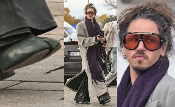 Michał Szpak w "kopytach" lansuje się na mieście 