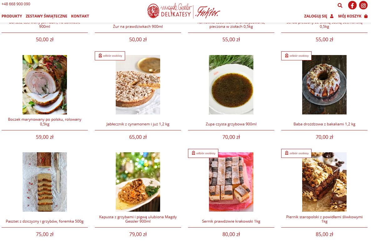 Ceny potraw w delikatesach Magdy Gessler. 