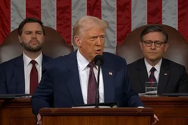 Donald Trump w Kongresie, fot. kadr z youtube / Fox 5 NY