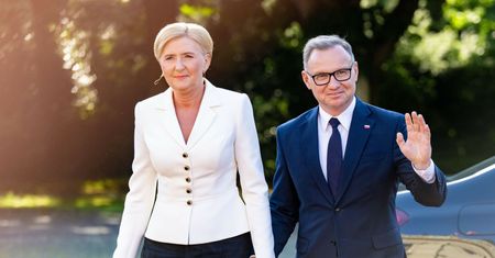 Duda rozbawiony. Usłyszał ostatnie słowa żony w roli Pierwszej Damy