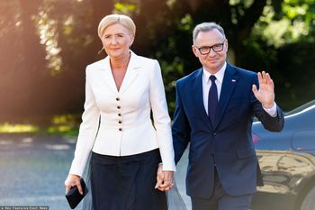 Duda rozbawiony. Usłyszał ostatnie słowa żony w roli Pierwszej Damy