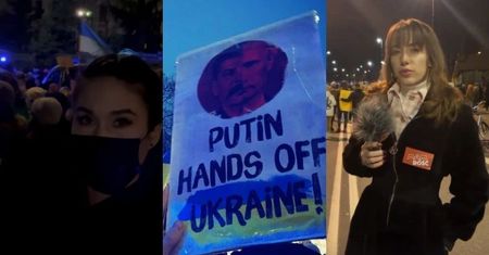 Znani protestują pod ambasadą Rosji w Warszawie: Ida Nowakowska, Maja Ostaszewska, Marianna Schreiber (ZDJĘCIA)