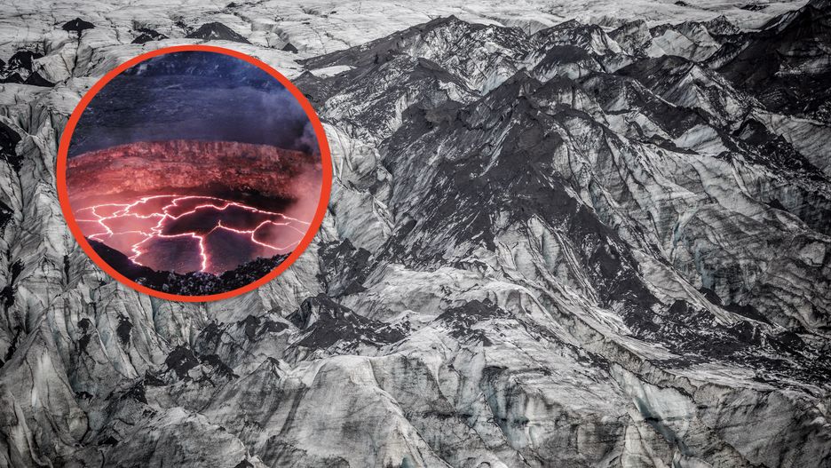 Lodowiec Myrdalsjokull w Katla Geopark  na Islandii