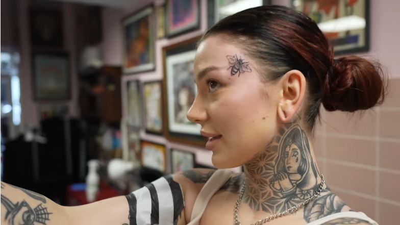 Marcysia Ryskała z Ekipy Friza zrobiła sobie tatuaż na twarzy