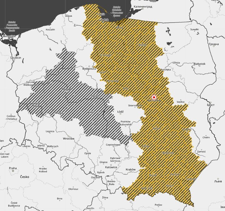 IMGW ostrzega przed marznącymi opadami i gołoledzią