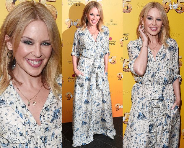 50-letnia Kylie Minogue flirtuje z obiektywami na promocji musicalu