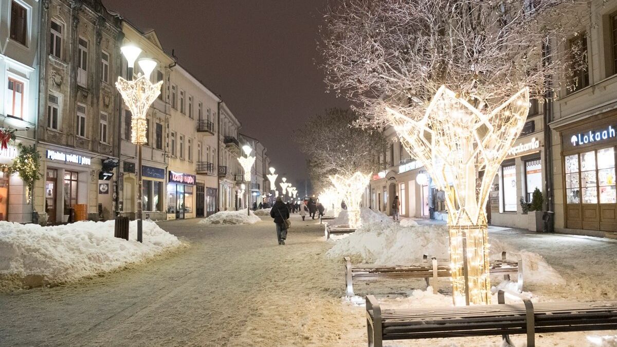 Świąteczne iluminacje na deptaku w Lublinie