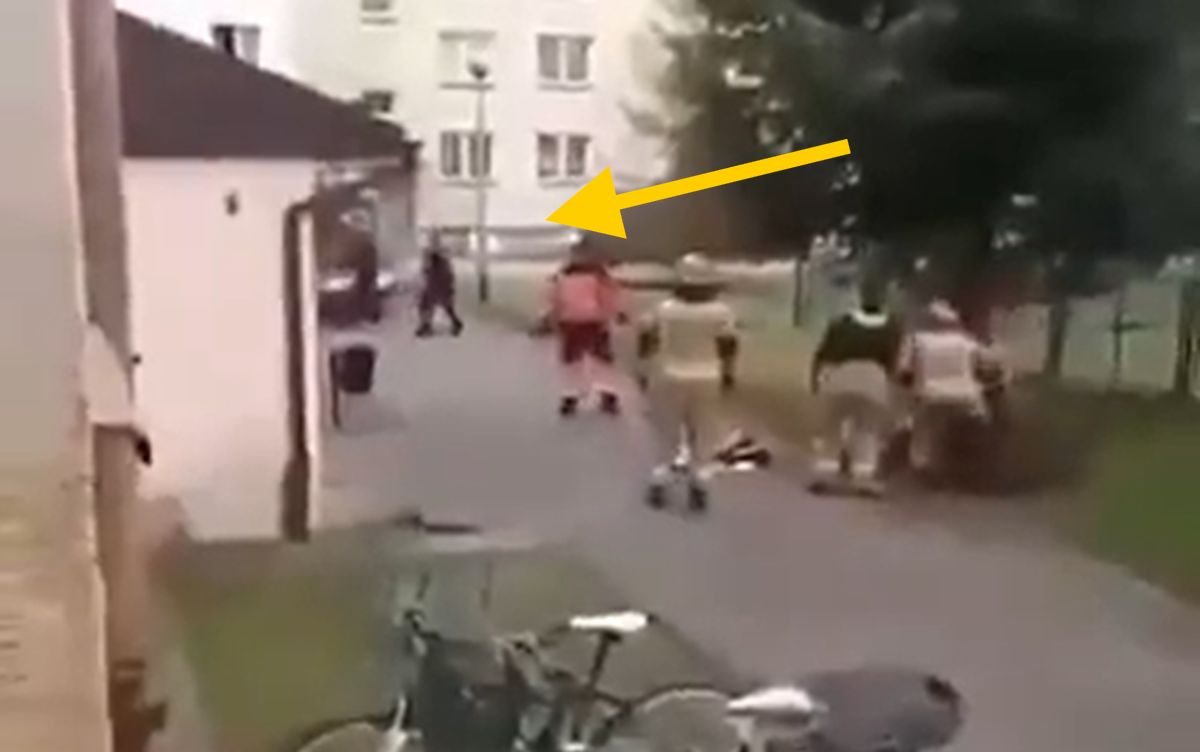 Wideo z interwencji policji w Sanoku. Słychać osiem strzałów