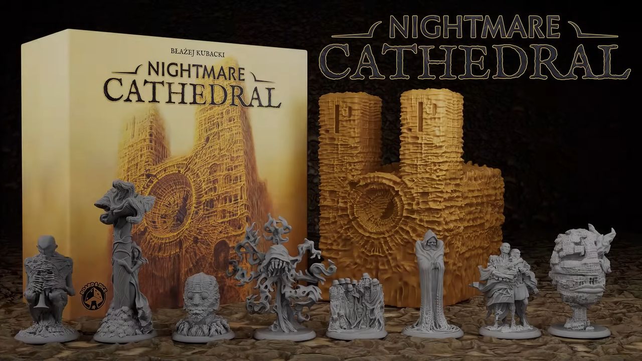 Zestaw gry Nighmare Cathedral inspirowanej twórczością Zdzisława Beksińskiego