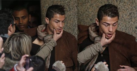 Fanka ZŁAPAŁA Ronaldo ZA TWARZ! (ZDJĘCIA)