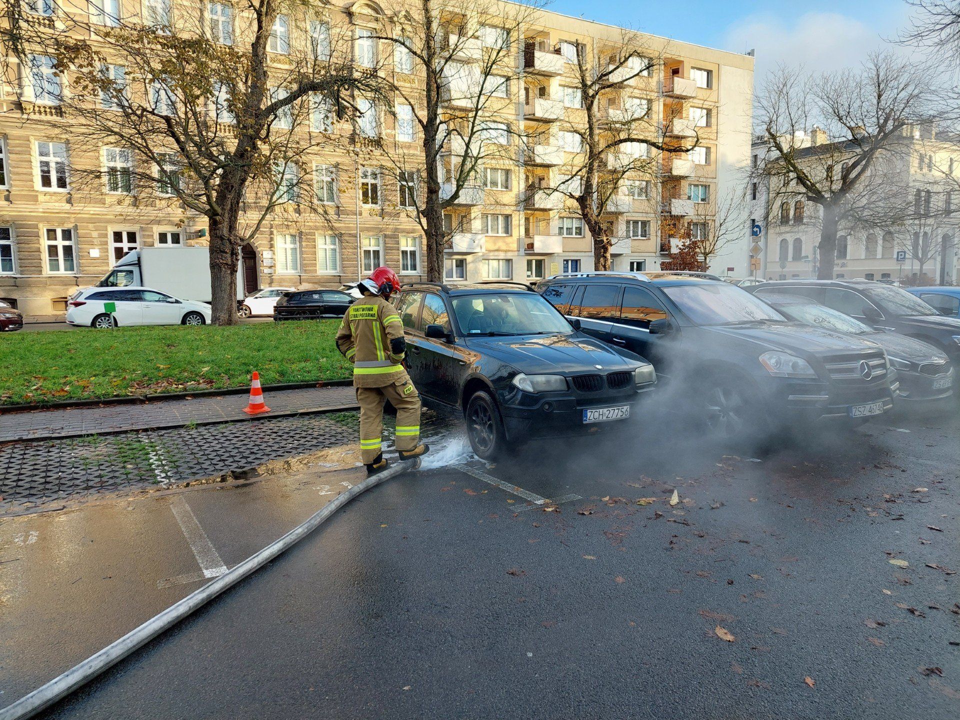 Trwa akcja wypompowywania wody z piwnic budynku prokuratury