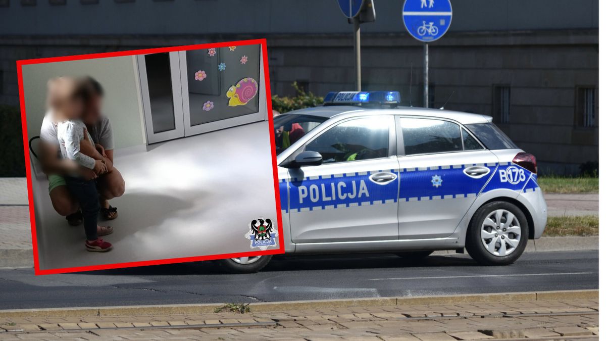 Dziewczynka błąkała się przy żłobku