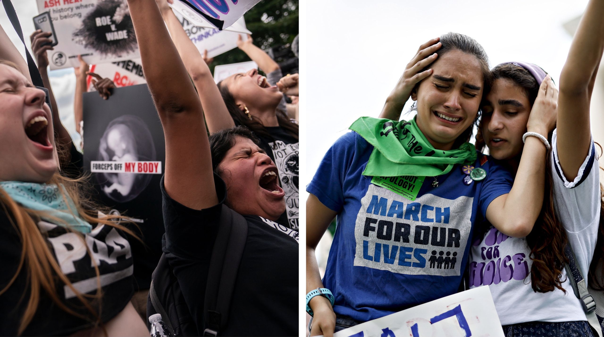 Radość przeciwniczek aborcji i smutek jej zwolenniczek po wyroku Sądu Najwyższego USA