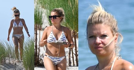 Marta Manowska plażuje samotnie na Helu i ŁAMIE ZAKAZ wejścia na wydmy (ZDJĘCIA)