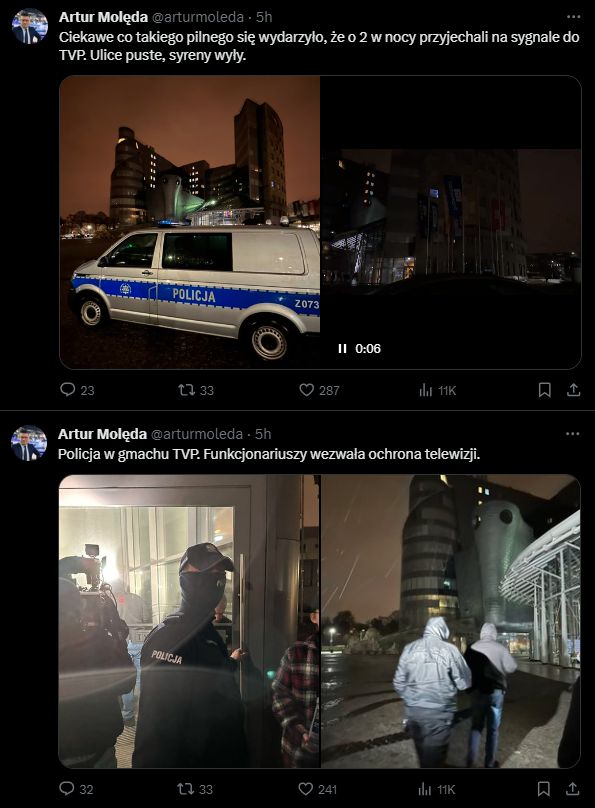 Tak wyglądała nocna "obrona" TVP przez PiS