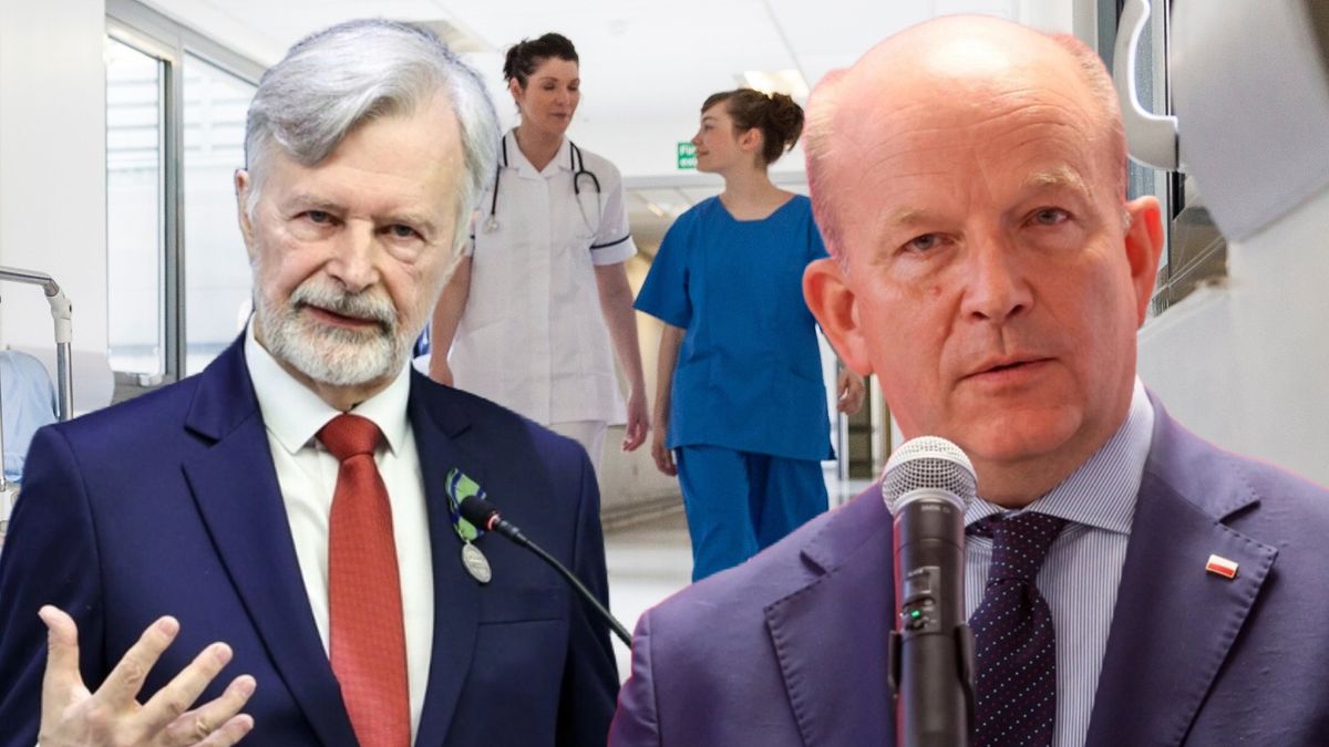 Byli ministrowie zdrowia: Marek Balicki (L) i Konstanty Radziwiłł (P) zabierają głos ws. systemu wynagrodzeń lekarzy