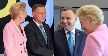 Agata Duda odwiedziła centralę Google w różowej marynarce z sieciówki za 399 złotych (FOTO)