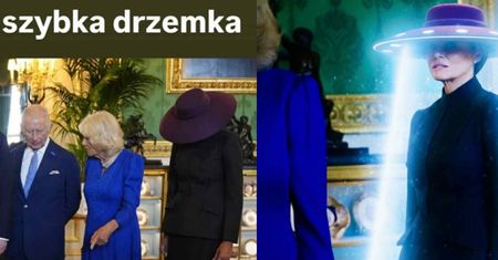 MEMY ze spotkania Trumpa z królem Karolem III. Melania skradła "show"
