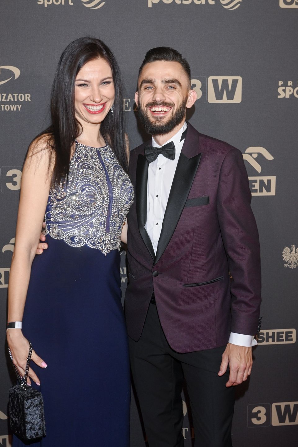 Adam Kszczot z żoną na Gali Mistrzów Sportu