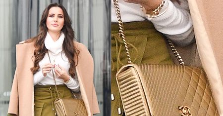 Wystylizowana Celia Jaunat chwali się torebką Chanel (ZDJĘCIA)