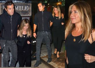 Uśmiechnięta Jennifer Aniston na kolacji z mężem (ZDJĘCIA)