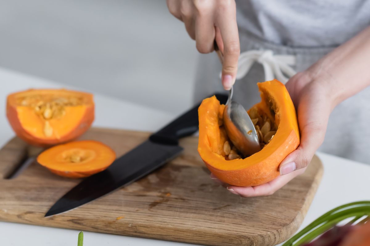 My aunt showed me how to peel a pumpkin. A simple trick that always works