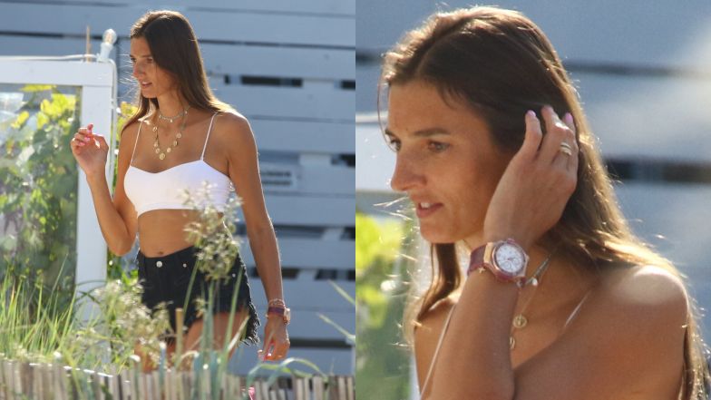 Kamila Szczawińska w Sopocie z mężem i córką