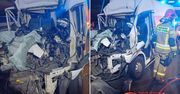 Gorzów: Bus wbił się w ciężarówkę na S3. Kierowca busa był zakleszczony