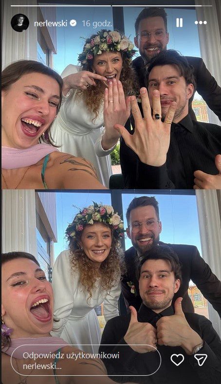 Piotr Narlewski na ślubie