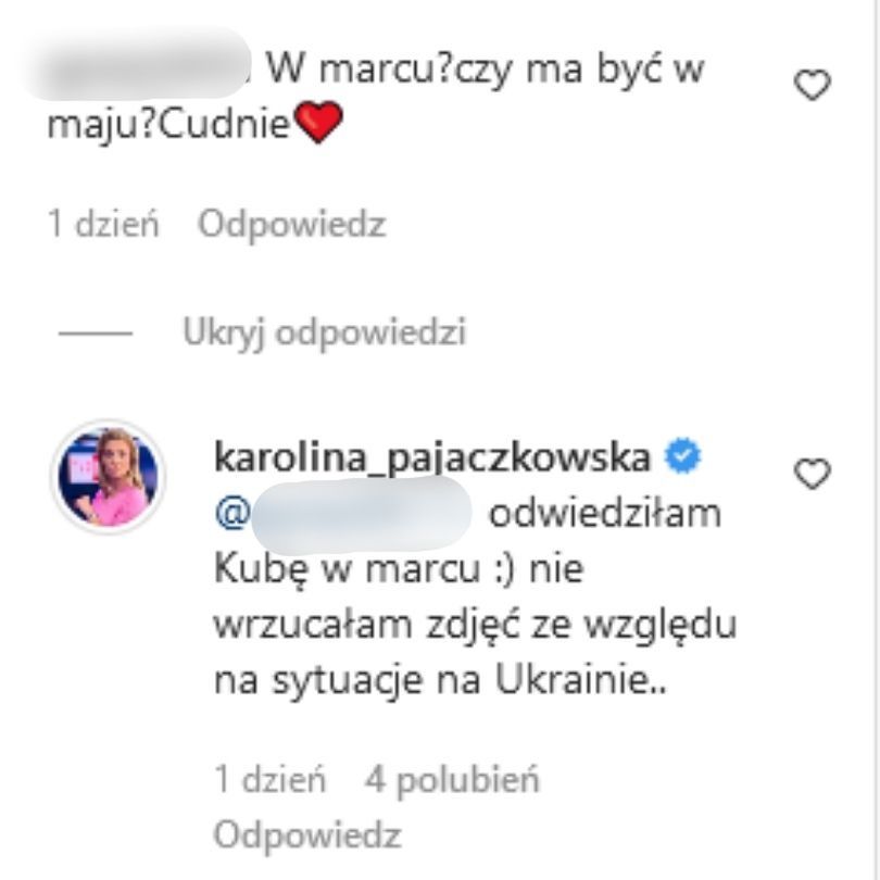 Nie wrzucałam zdjęć ze względu na sytuację w Ukrainie