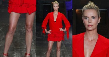 Długie nogi Charlize Theron w Berlinie
