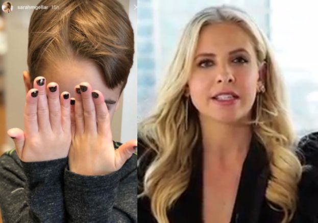 Sarah Michelle Gellar zabrała 5-letniego syna na manicure... (FOTO)