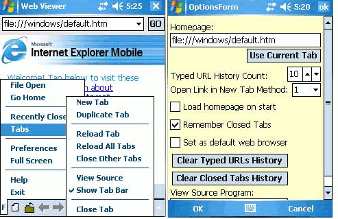 Przeglądarka dla Windows Mobile, wygodna (?) w obsłudze